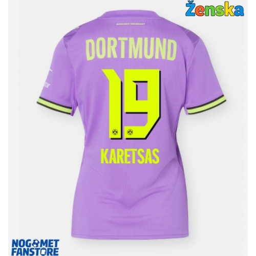 Borussia Dortmund Konstantinos Karetsas #19 Rezervni Dres za Ženska 2026-27 Kratak Rukav